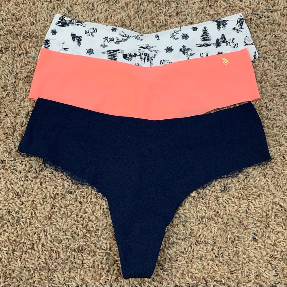 NEW Victoria’s Secret No Show Thong Panty Bundle